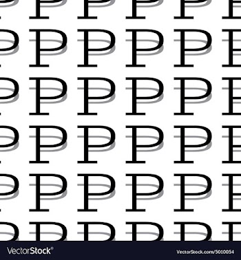 Pattern letter P vector image