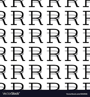 Pattern letter r vector image