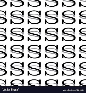 Pattern letter s vector image