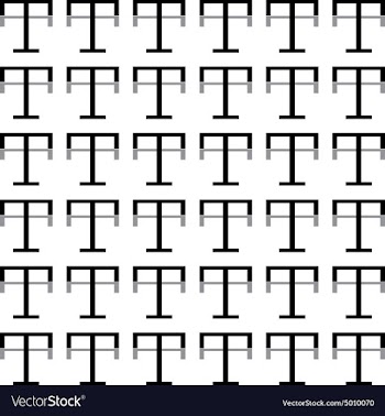 Pattern letter t vector image