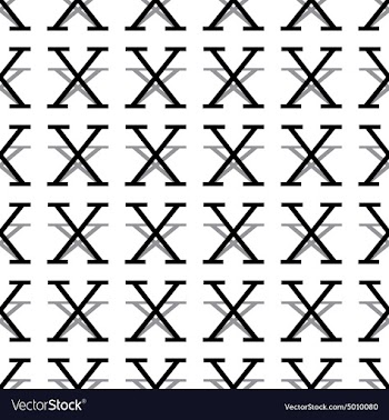 Pattern letter x vector image