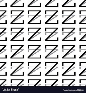 Pattern letter z vector image