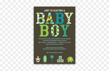 Pattern Letters Baby Shower Invitations - Baby Shower Invitations