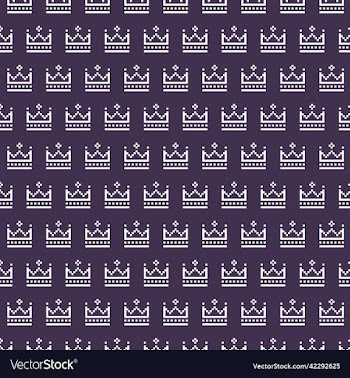 pattern of abstract white medieval king crown