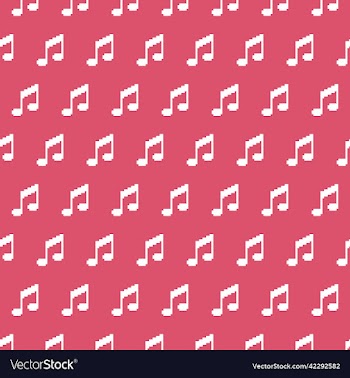 pattern of abstract white musical note