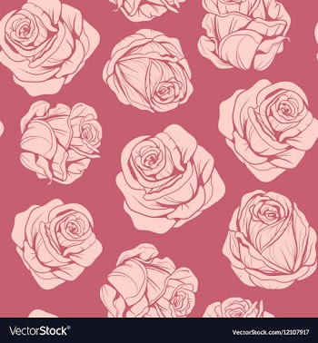  					Pattern of flowers pink roses vector image														
