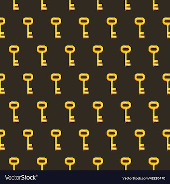 pattern of gold metal antique lock keys
