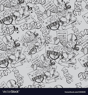 Pattern of music vector image