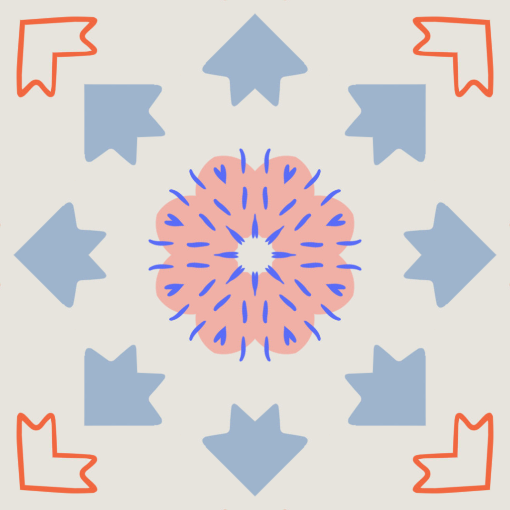 Pattern of seamless ceramic tile wall texture