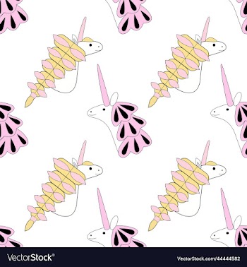 pattern unicorns with braided mane