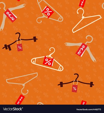 Pattern with hangers vector image
