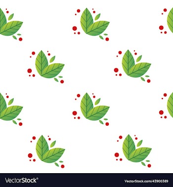 pattern with mint leaves on a light background