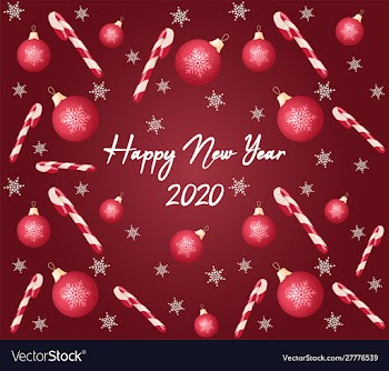 Pattern with new year symbols vector image