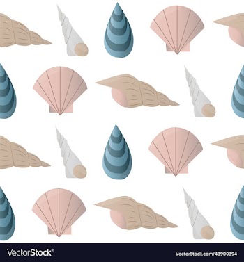 pattern with shells beautiful pearl gradient