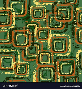 Pattern with squares on a green background vector image