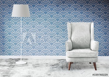 Patterned wallpaper room