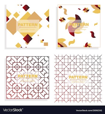 Patterns boho backgrounds square and round design vector image