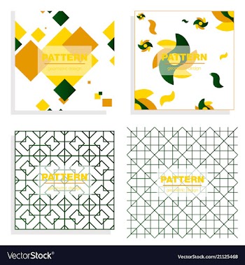 Patterns boho backgrounds square and round design vector image