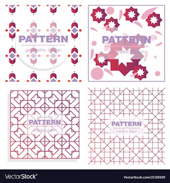 Patterns boho backgrounds square and round design vector image