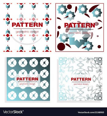 Patterns boho backgrounds square and round design vector image