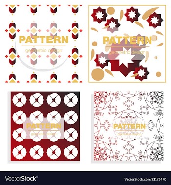 Patterns boho backgrounds square and round design vector image