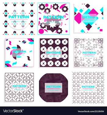 Patterns set distress texture grunge design vector image