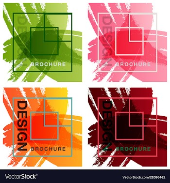 Patterns setbrochure design brochure template vector image