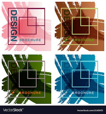 Patterns setbrochure design brochure template vector image