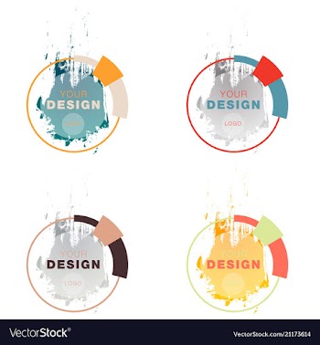Patterns setgeometric background template for vector image