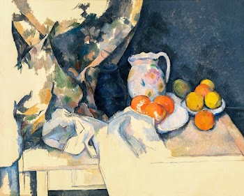 Paul C&eacute;zanne's Curtain and Fruit… | Free public domain illustration