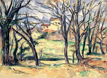 Paul C&eacute;zanne's Trees and Houses Near… | Free public domain illustration