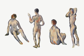  Paul Cezanne&rsquo;s Bathers clipart, | Free PSD Illustration - rawpixel