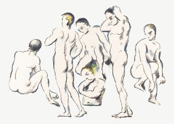 Paul Cezanne&rsquo;s Bathers clipart, post-impressionist | Free PSD Illustration - rawpixel