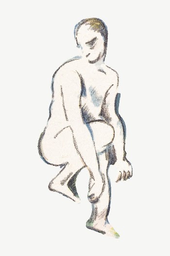 Paul Cezanne&rsquo;s Bathers clipart, post-impressionist | Free PSD Illustration - rawpixel