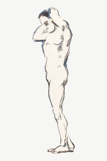 Paul Cezanne&rsquo;s Bathers clipart, post-impressionist | Free PSD Illustration - rawpixel