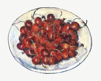 Paul Cezanne&rsquo;s Cherries  clipart, | Free PSD Illustration - rawpixel