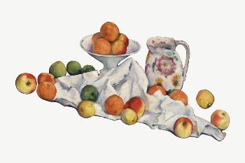 Paul Cezanne&rsquo;s fruits clipart, still | Free PSD Illustration - rawpixel