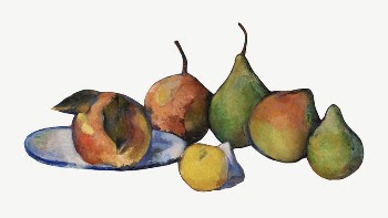 Paul Cezanne&rsquo;s fruits clipart, still | Free PSD Illustration - rawpixel