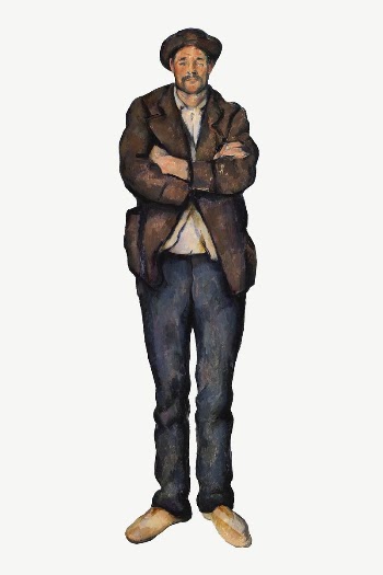 Paul Cezanne&rsquo;s Peasant clipart, post-impressionist | Free PSD Illustration - rawpixel