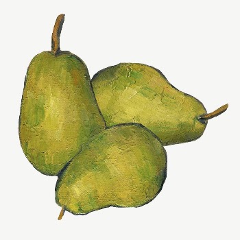 Paul Cezanne&rsquo;s Three Pears clipart, | Free PSD Illustration - rawpixel