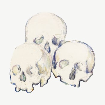 Paul Cezanne&rsquo;s Three Skulls clipart, | Free PSD Illustration - rawpixel