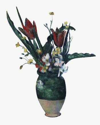 Paul Cezanne&rsquo;s Vase of Tulips | Free PSD Illustration - rawpixel