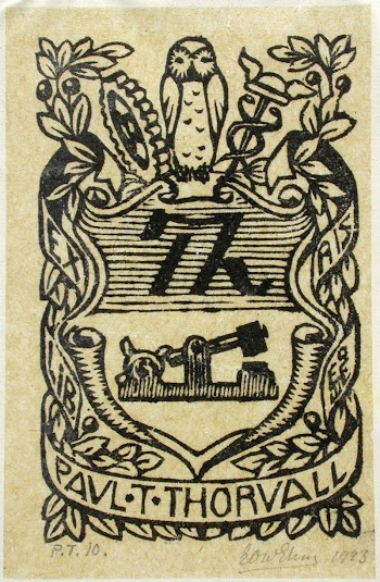 Paul t. thorvallin exlibris, 1923, | Free Photo - rawpixel