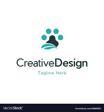 Paw leaf naturally creative business logo vector image