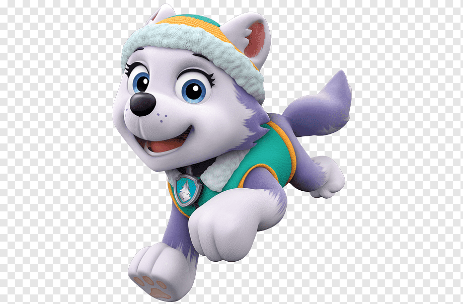 Paw Patrol Everest illustration, The New Pup Police officer Birthday Siberian Husky, paw patrol chase, fictional Character, material, party png