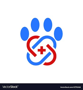 paw pet medical clinic creative business logo