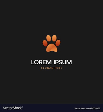 Paw pets creative business logo design vector image