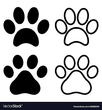 paw print icon set dog or cat dog foot