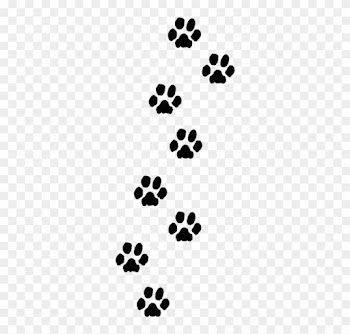 Paw Print Trail Clipart - Transparent Dog Paw Print