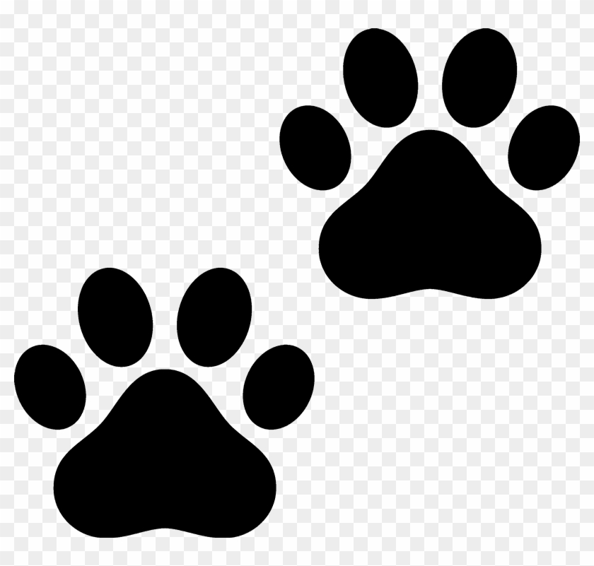 Paw Prints Rubber Stamp - Dog Paw Print Outline